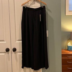 Black Silky Wide Leg Pant
